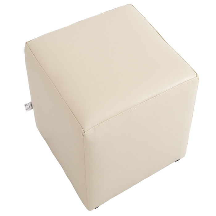 Taburet CUBE imitatie piele crem 21834 [4]