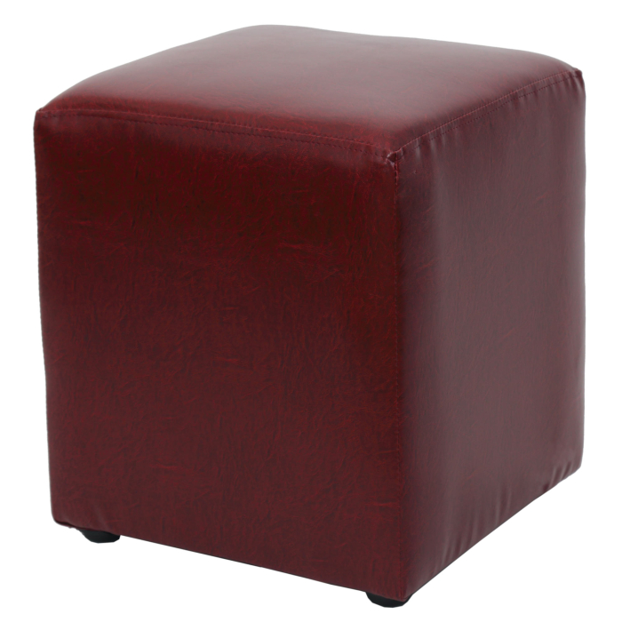 Taburet CUBE imitatie piele bordo 21902 [2]