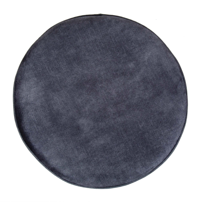 Taburet RING catifea gri cu inel stejar [2]