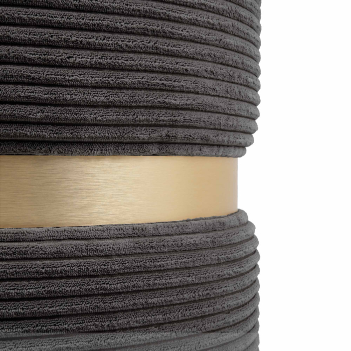 Taburet RING cu inel auriu stofa gri petrol L49 [4]