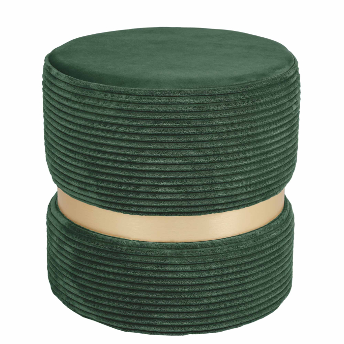 Taburet RING cu inel auriu stofa verde L56 [5]