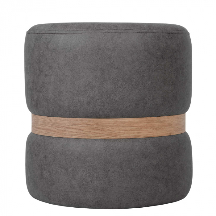 Taburet RING stofa cu inel stejar [7]