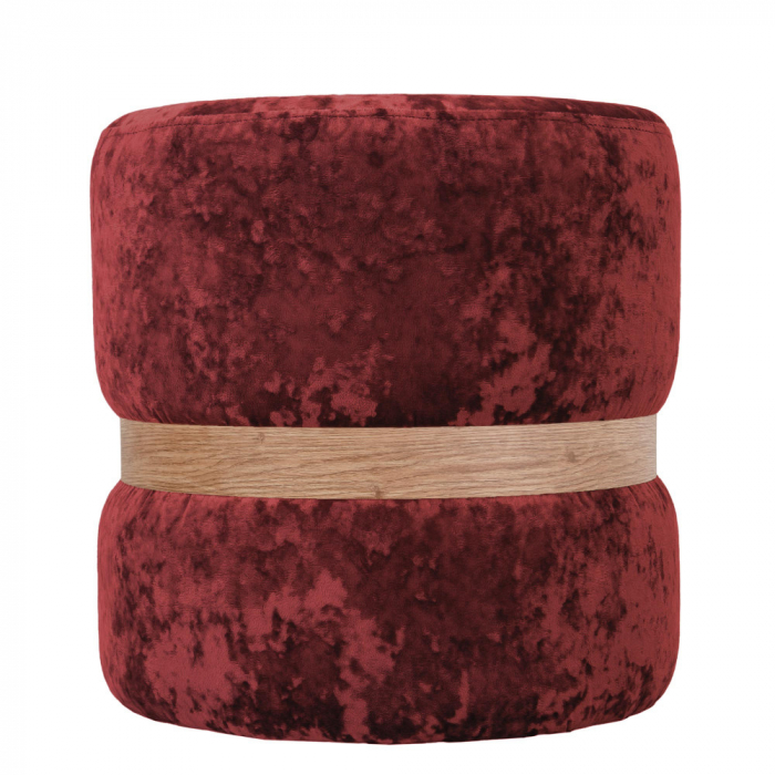 Taburet RING catifea cu inel stejar [7]