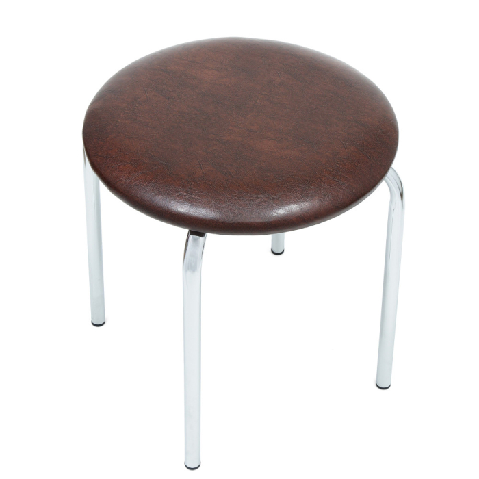taburet-sofia-crom-imitatie-piele-maro [3]