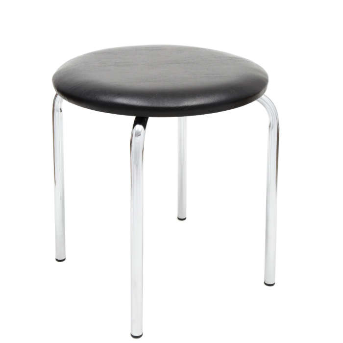 taburet-sofia-crom-imitatie-piele-negru [3]