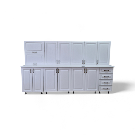 Set bucatarie - Bucatarie ALSACIA MDF alb 2,6M