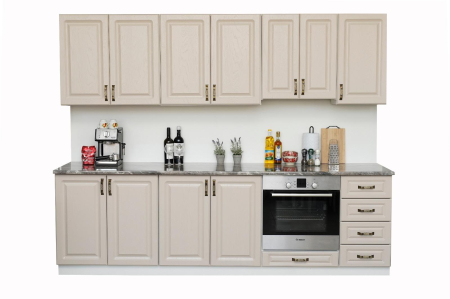 Set bucatarie - Bucatarie VEGA MDF cappuccino 2,6m cu spatiu pentru cuptor