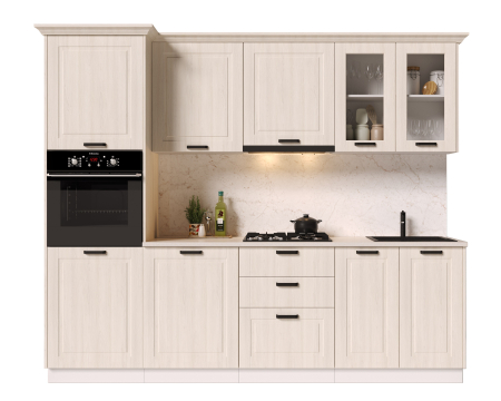 Set bucatarie - bucatarie-atena-mdf-infoliat-lemn-alb-cornise-decorative-mobilaactual