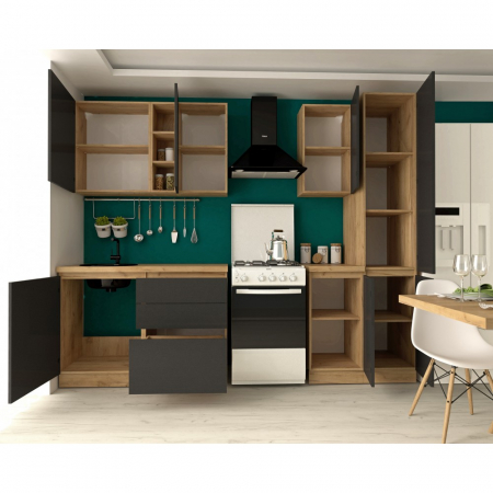 Bucatarie CHELSEA 2 M gri antracit [1]