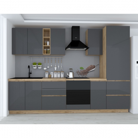 Bucatarie CHELSEA 3M gri antracit [1]