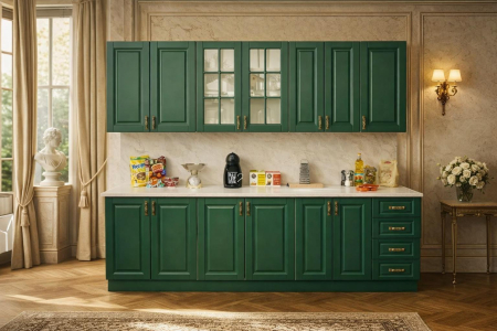 Set bucatarie - Bucatarie GREEN MDF verde inchis 2,6M