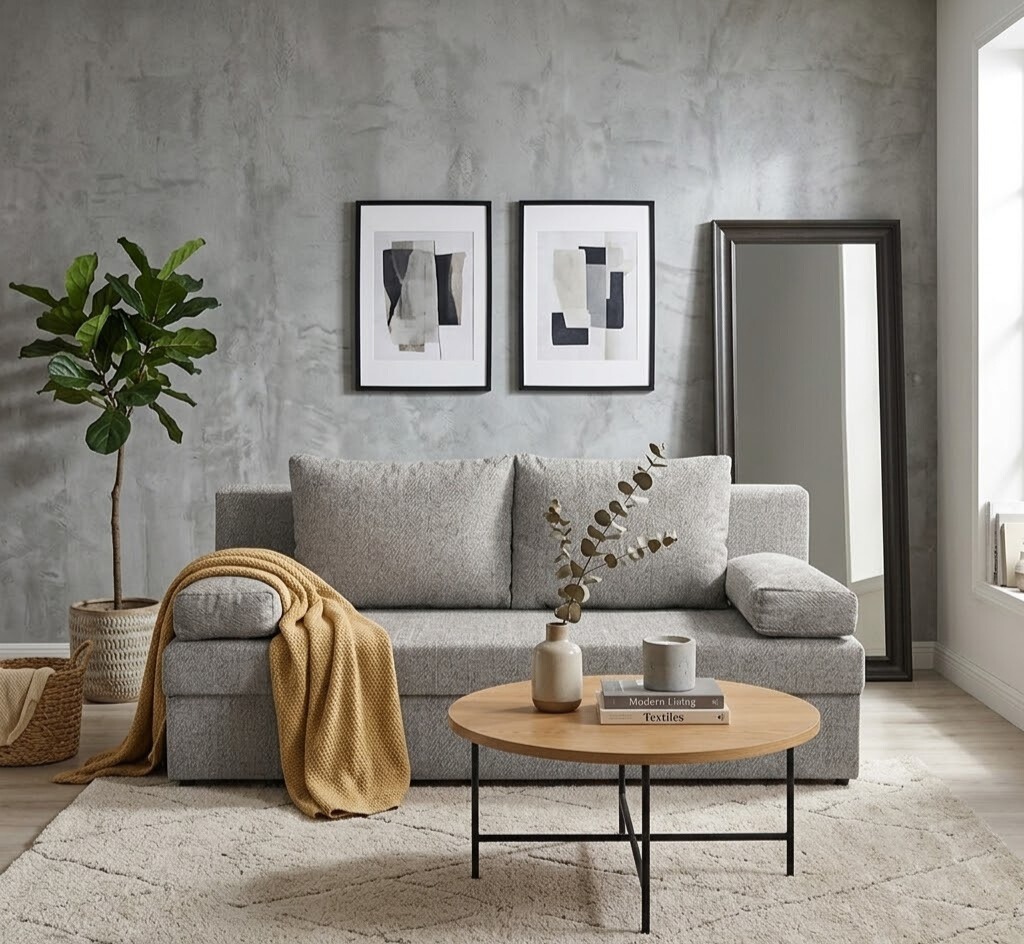 Canapele 3 locuri extensibile - Canapea Ana 3 locuri extensibila stofa bej Neve 13