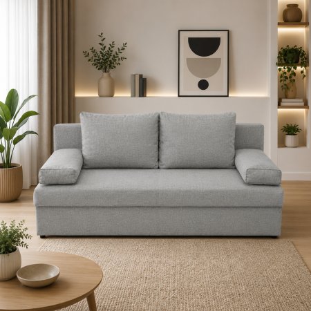 Canapele 3 locuri extensibile - Canapea-Ana-3locuri-extensibila-gri-mobila-actual-barlad