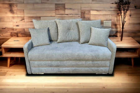 Canapele 2 locuri extensibile - CANAPEA BASIC BRAT INGUST 2 LOCURI extensibila stofa plusata roz Paradiso Sepia