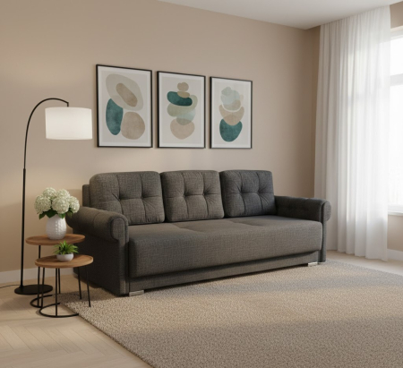 Canapele - canapea-extensibila-catinca-3locuri-stofa-gri-mobila-actual-barlad