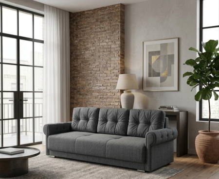 Canapele 3 locuri extensibile - canapea-extensibila-catinca-3locuri-stofa-gri-mobila-actual-barlad