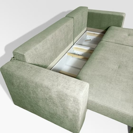 CANAPEA COLT DEBORA 150 stofa plusata bej inchis Wind 21 [9]