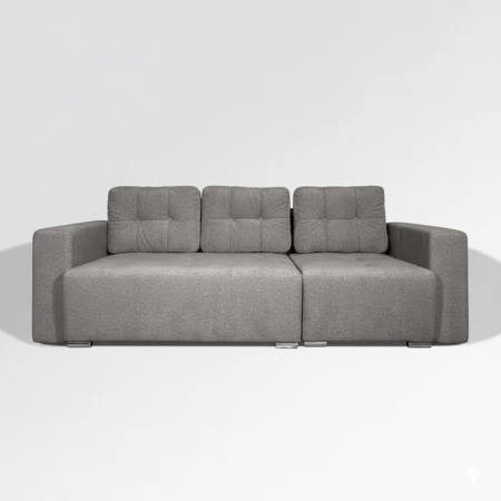 CANAPEA COLT DEBORA 150 stofa plusata bej inchis Wind 21 [1]