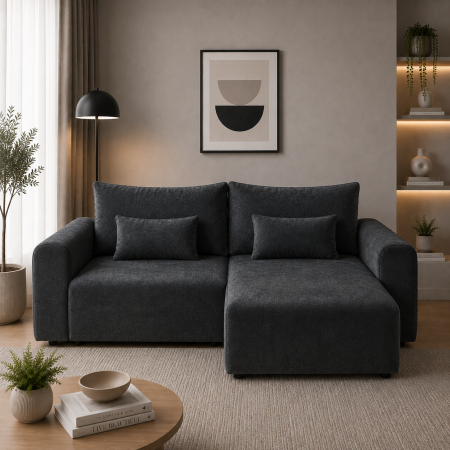 Canapele 3 locuri extensibile - canapea-coltar-bella-extensibil-gri-raven18-mobila-actual-barlad