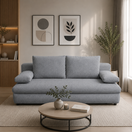 Canapele 3 locuri extensibile - canapea-extensibila-oslo-gri-mobila-actual-barlad