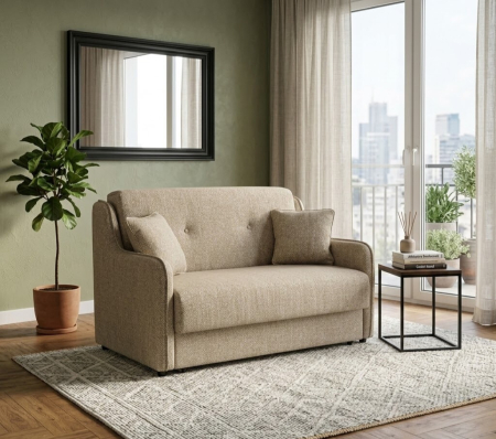 Canapele 2 locuri extensibile - Canapea Gala 2 locuri extensibila stofa bej Neve13
