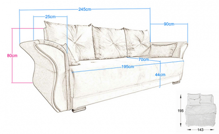 CANAPEA IRIS extensibila 140 configurabila [6]