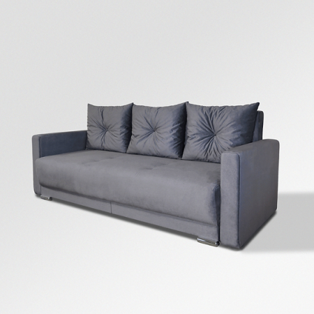 CANAPEA LIUBA extensibila 160 stofa plusata gri Wind21 [1]