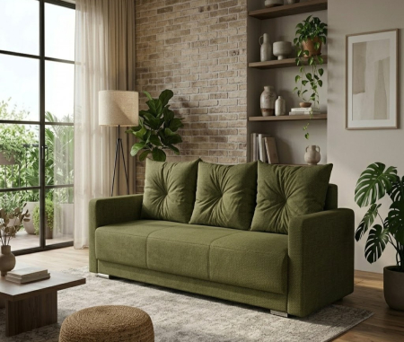 Canapele - canapea-liuba-extensibila-stofa-verde-oliv-magazin-mobila-actual barlad