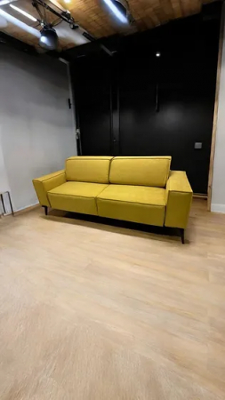 Canapele 3 locuri extensibile - CANAPEA MALIBU extensibila stofa plusata gri inchis Paradiso Charcoal