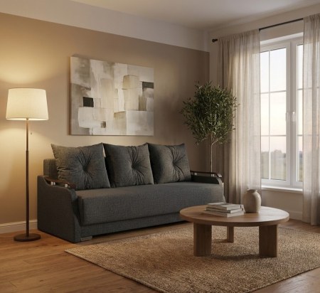 Canapele - canapea-modena-3locuri-extensibila-stofa-gri-mobila-actual-barlad