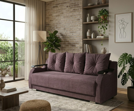 Canapele 3 locuri extensibile - canapea-orient-extensibila-stofa-violet-magazin-mobila-actual-barlad vaslui