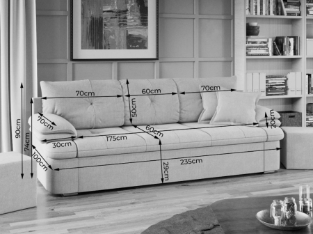 Set ROMA canapea extensibila si fotolii fixe [5]