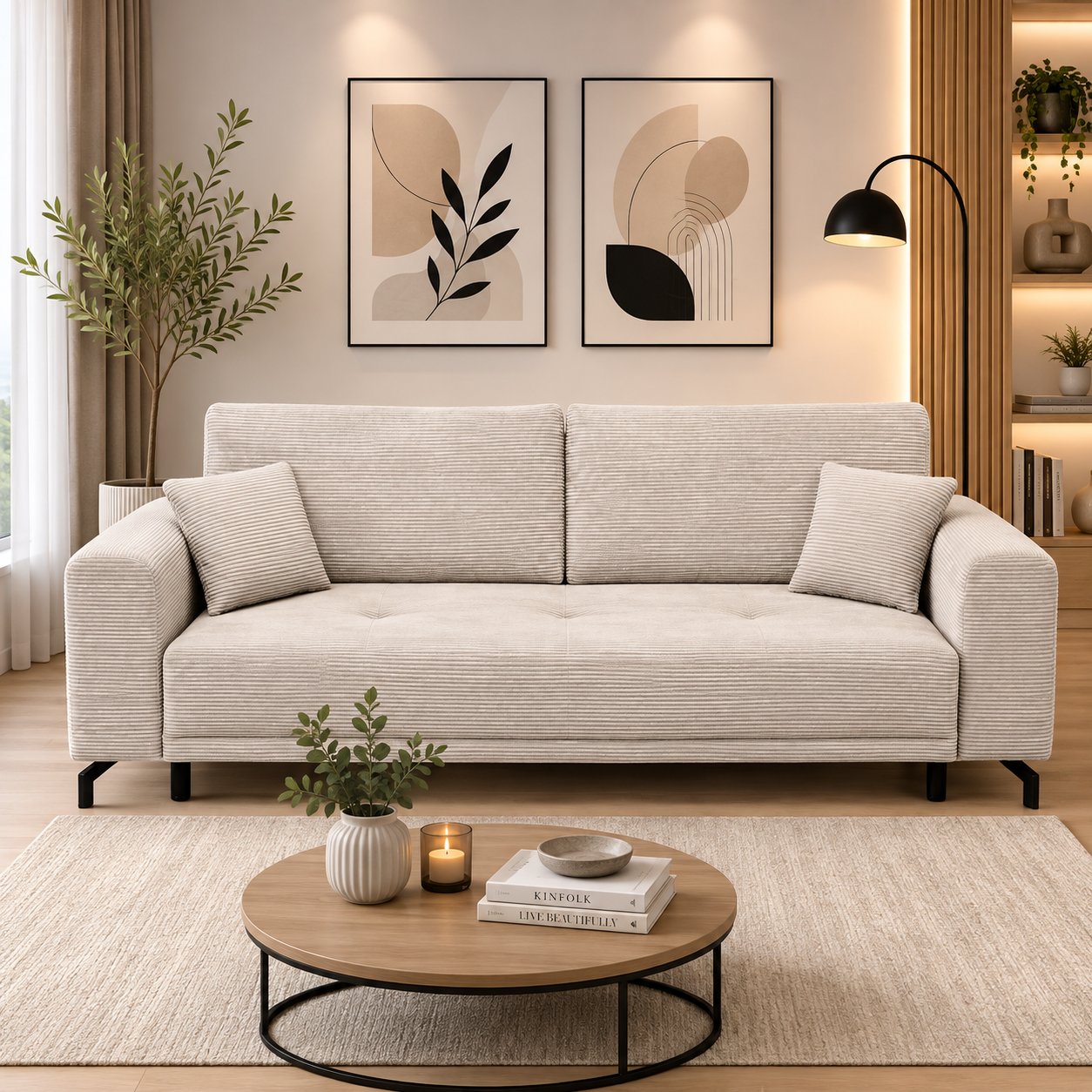 Canapele 3 locuri extensibile - canapea-vega-extensibila-3locuri-bej-mobila-actual-barlad