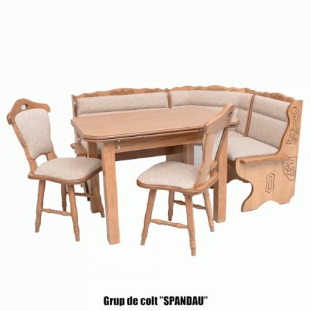 Mobila bucatarie - COLTAR SPANDAU de bucatarie cu masa si 2 scaune