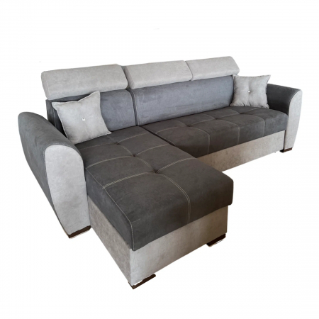 Coltare - COLTAR TRENDY extensibil gri deschis MALMO 90