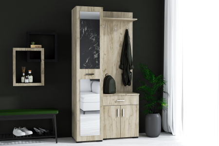 Mobila hol - Cuier LUCA stejar gri craft k002