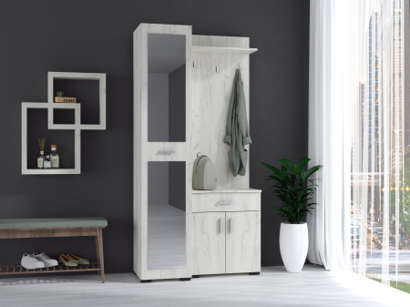 Mobila hol - Cuier LUCA stejar alb craft k001