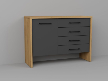 DORMITOR AXEL cu dulap cu 2 usi culisante si oglinda [6]