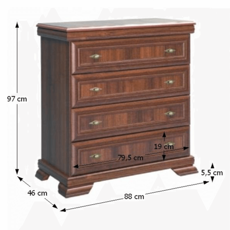 Dormitor Kora dulap 3 usi nuc [6]