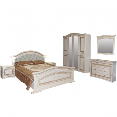 DORMITOR NIKOL 4 usi, mesteacan, tapitat [1]