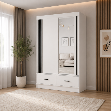 Dressinguri sI dulapuri - dressing-canada-alb-2usi-culisante-2sertare-mobila-actual-barlad