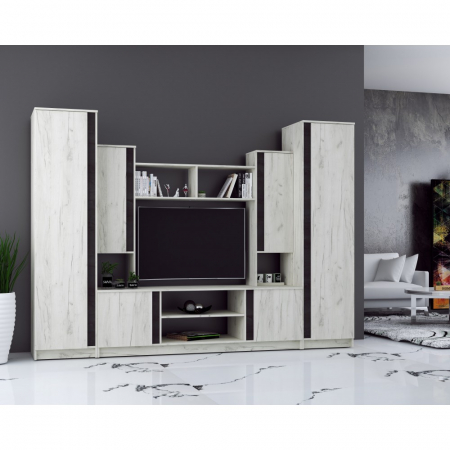 Mobila living - LIVING EVELYN Stejar Alb Craft K001