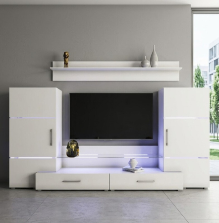 Set living - living kylie mdf alb lucios mobila actual barlad