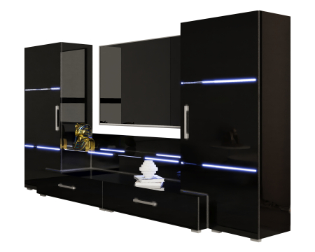 living kylie mdf negru lucios mobila actual barlad [2]