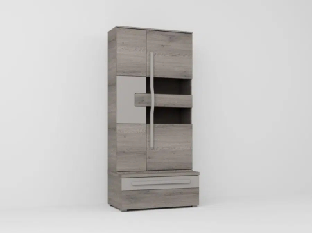 Set mobilier living Vera pal melaminat lemn si gri nisip 3,05m [2]