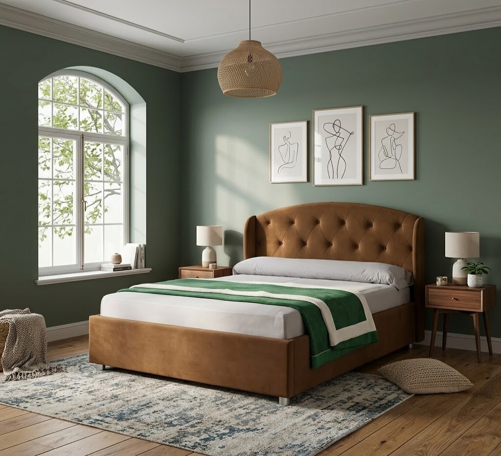 Paturi tapitate - pat-tapitat-round-200*160-caramiziu-riviera56-mobila-actual