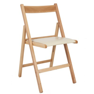 Scaune bucatarie - Scaun pliant Basic tapitat fag natur