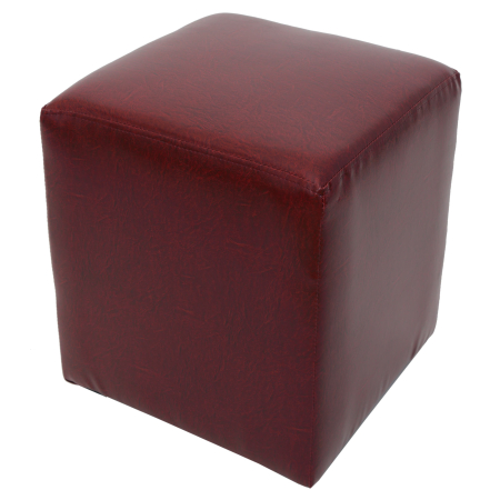 Taburet CUBE imitatie piele bordo 21902 [2]