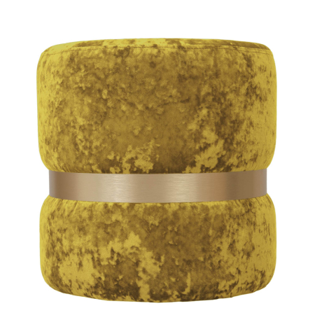 Taburete - taburet-ring-catifea-galbena-inel-auriu-mobila-actual-barlad