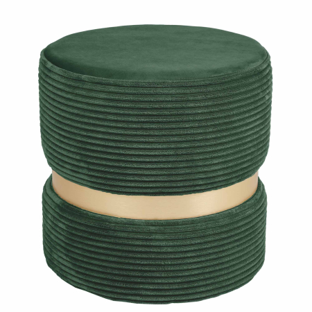 Taburet RING cu inel auriu stofa verde L56 [4]